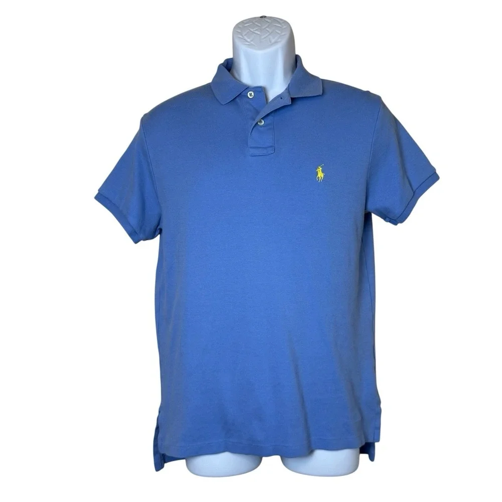 Polo Ralph Lauren Men's Short Sleeve Polo Shirt Small Blue Custom Fit Preppy